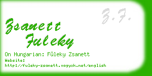 zsanett fuleky business card
