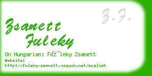 zsanett fuleky business card